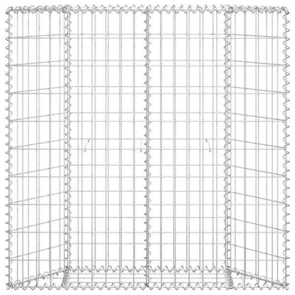 Berkfield Trapezium Gabion Raised Bed Galvanised Steel 100x20x100 cm