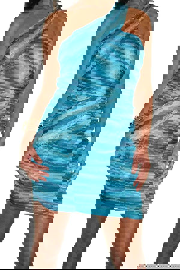 Paulo Due Women's Chiffon Bodycon Mini Dress