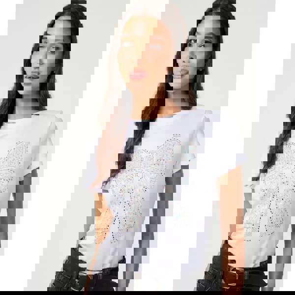 Pink Vanilla Diamante Bow Ribbon Tee