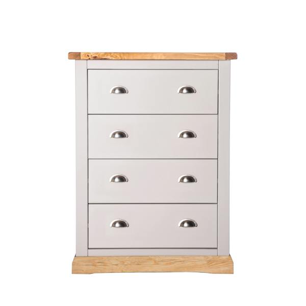 Bomporto 4 Drawer Chest of Drawers Chrome Cup Handle