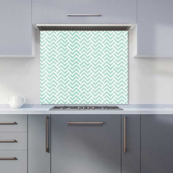 Warren Reed - Designer Green Geometric Pattern Kitchen Splashback