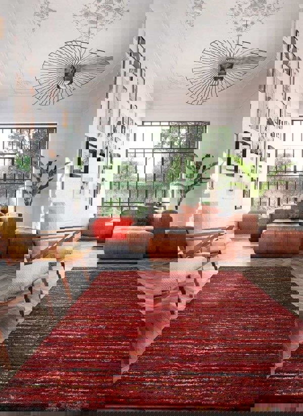 The Rugs Noble Sherpa Rug – Blue and Red Colours