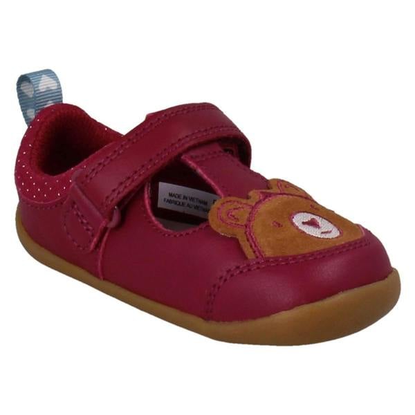 Clarks Girls Clarks Pre-Walking Bear Face T-Bar Shoes Roamer Hope