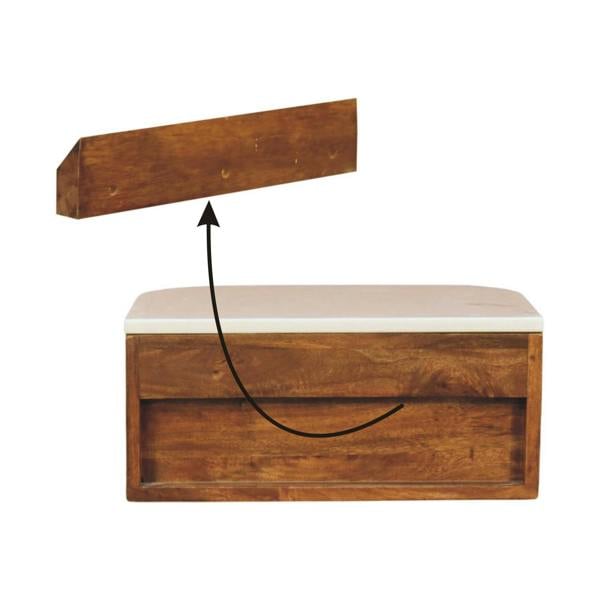 Artisan Furniture Solid Wood Beaumont Wall-Mounted Bedside, 1 Drawer , Brown