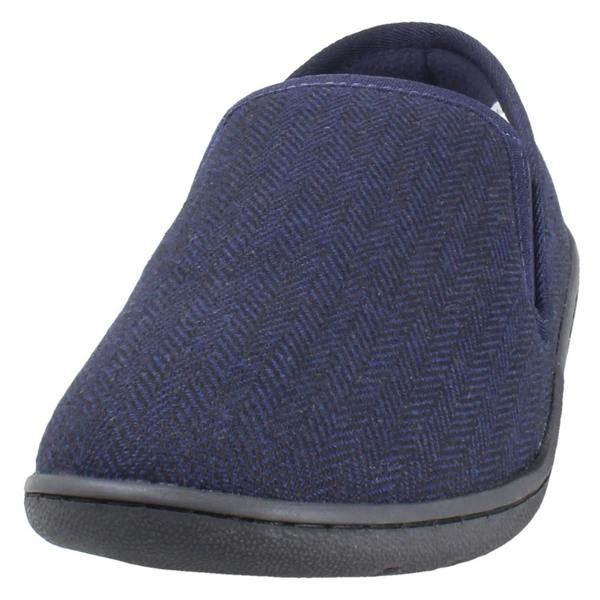 Clarks Mens Clarks Textile Slip On Twin Gusset Slippers King Ease