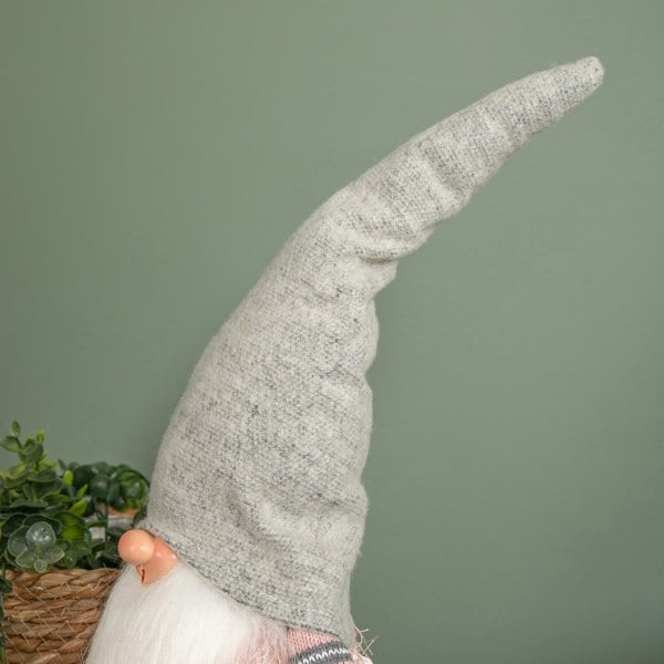 Samuel Alexander 30cm Christmas Male Gonk with LED Light - Grey Hat