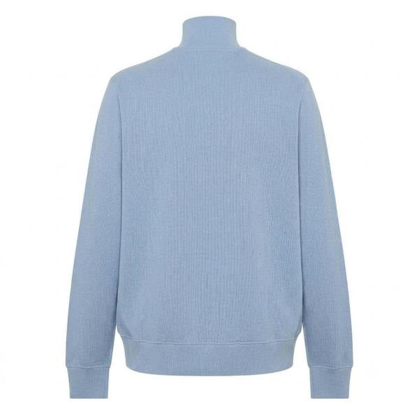 Lacoste Mens Cotton Blend Quarter Zip Sweatshirt - Blue - 