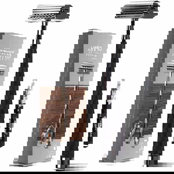 Leaper Men’s Wooden Handle Razor Gold