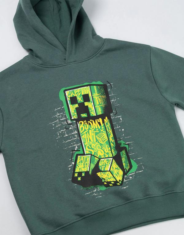 Vanilla Underground Minecraft Boys Green Creeper Sweatshirt and Joggers Set