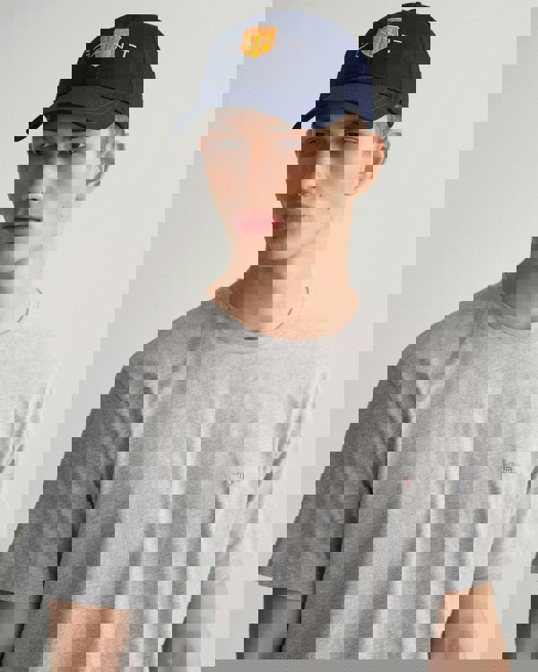 GANT Mens Regular Fit Short Sleeve Shield Logo T-Shirt NOS - 93 Grey Melange