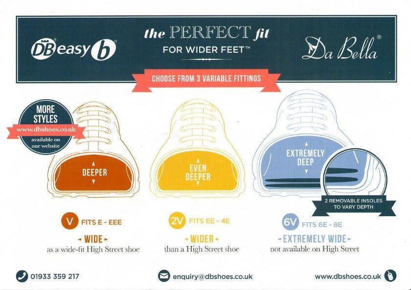 DB Shoes Ladies DB Shoes Buckle Fastening Wide Fit Sandals Night Jar