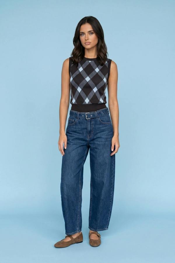 Urban Bliss Fine Gauge Argyle Vest