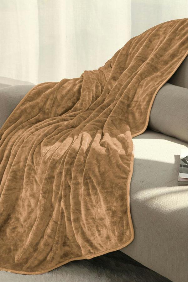 Ezysleep Super Soft Cosy Heated Fleece Throw Blanket With Adjustable Control