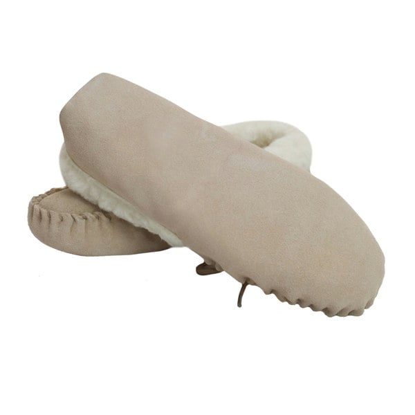 Eastern Counties Leather Womens/Ladies Soft Sole Wool Lined Moccasins - Camel