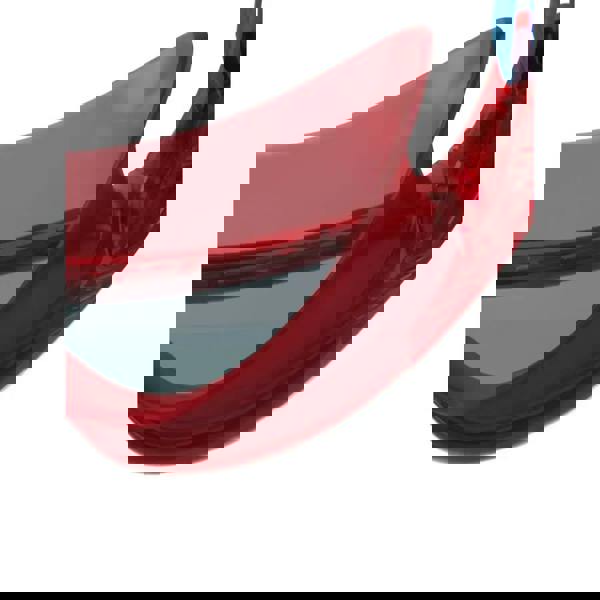 Red translucent junior Biofuse Rift swim goggles with blue strap