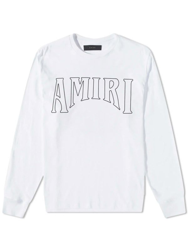 AMIRI SUN LONG SLEEVE TEE WHITE