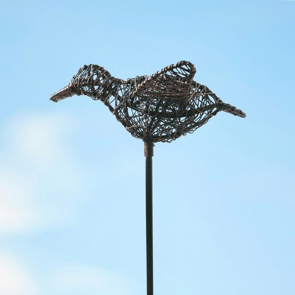 Paper High Recycled Wire Duck Garden Stake Decoration