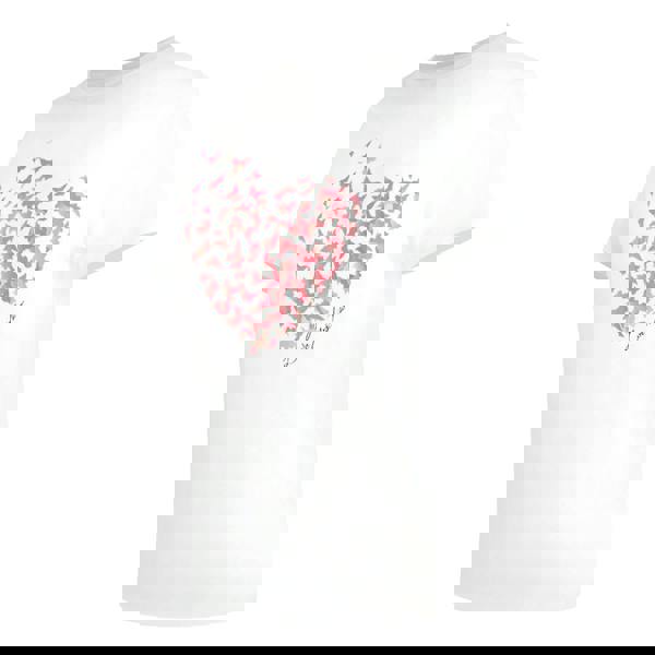 Love Moschino Flutter Heart Design White T-Shirt - Nova Clothing