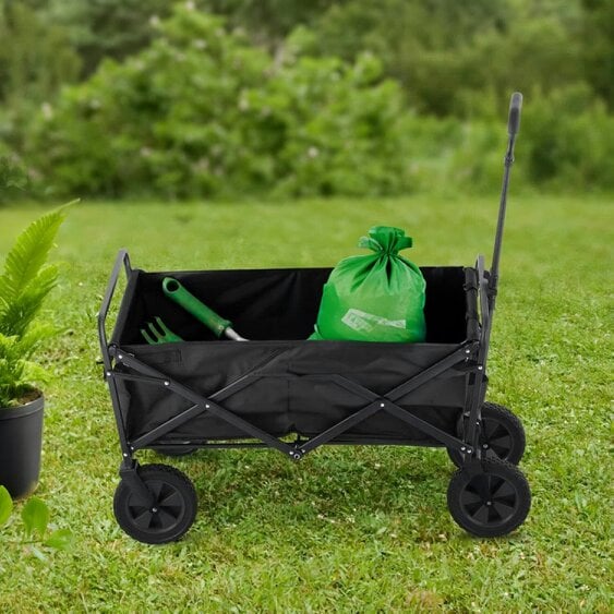 Neo Foldable Collapsible Garden Festival Cart - Black
