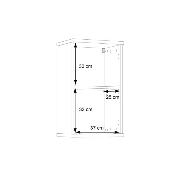 Furniture To Go Veris Small Hanging Cupboard with 1 Door in Artisan Oak and Light Grey