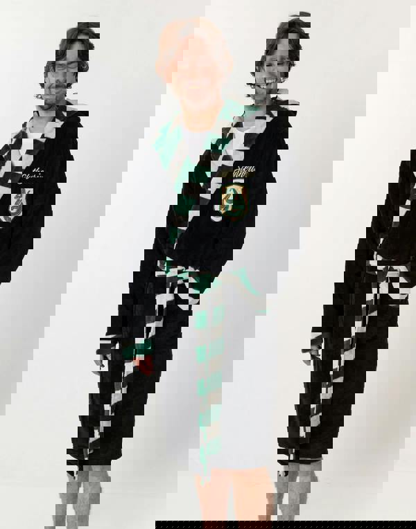 Harry Potter Unisex Black Slytherin Hooded Bathrobe