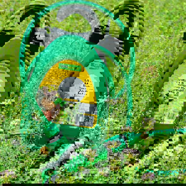 Gr8 Garden Garden Hose Reel Watering Gun Compact Portable Hose Pipe Cart Sprayer 10M 32 FT