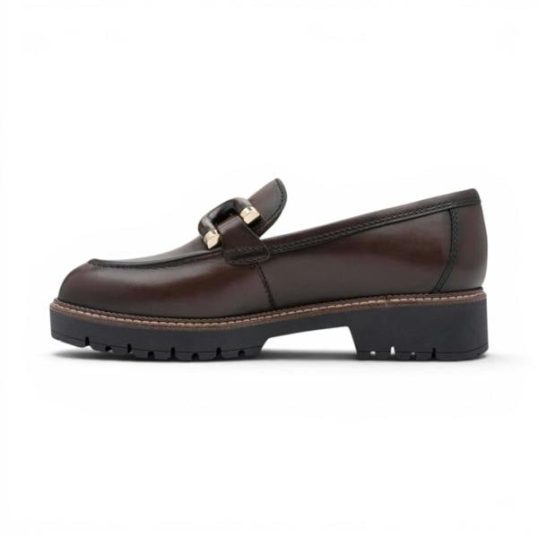Tamaris Women's Brown Leather Loafer Comfort Shoes - 24740-47