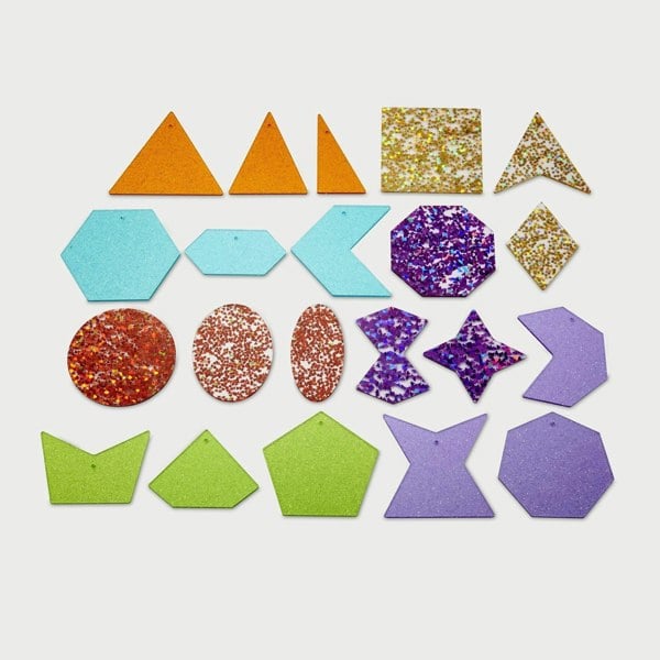tickit Rainbow Glitter Shapes