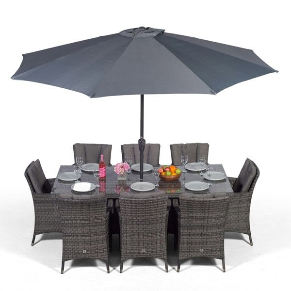 Giardino Savannah Rectangular 8 Seater Rattan Patio Dining Set
