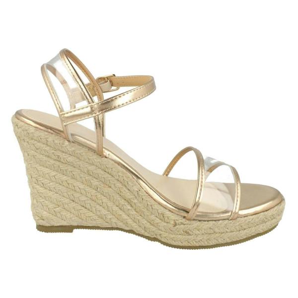 Savannah Ladies Savannah Transparent Strap Wedges