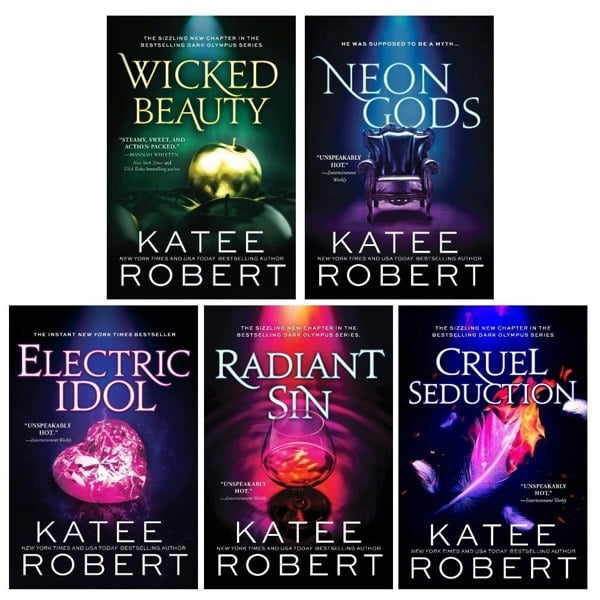 Katee Robert 5 Book Set Neon Gods, Electric Idol, Wicked Beauty, Radiant Sin, Cruel Seduction