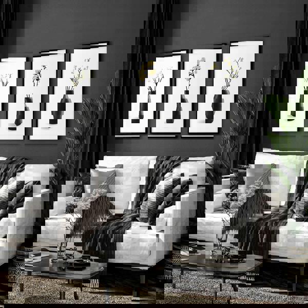 Big Paintings For Living Room | Set of 3 Botanical Wall art Prints