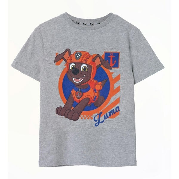 Paw Patrol Boys Zuma Short-Sleeved T-Shirt - Grey Marl