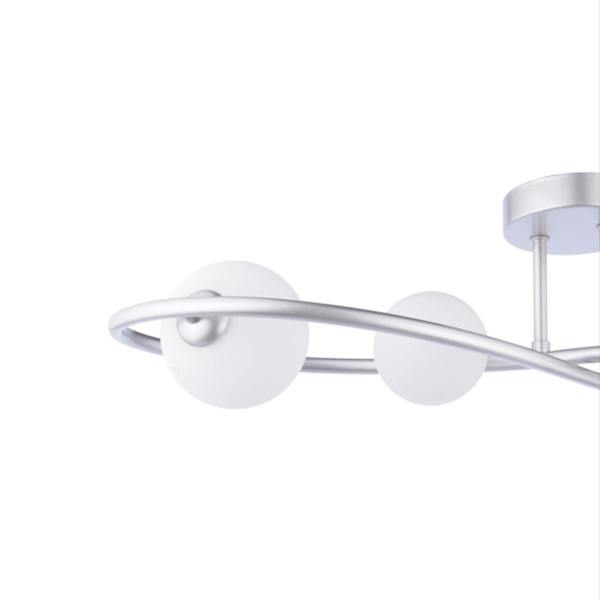 Pagazzi Lighting Lena 4 Light Matte Silver Semi Flush Ceiling Light
