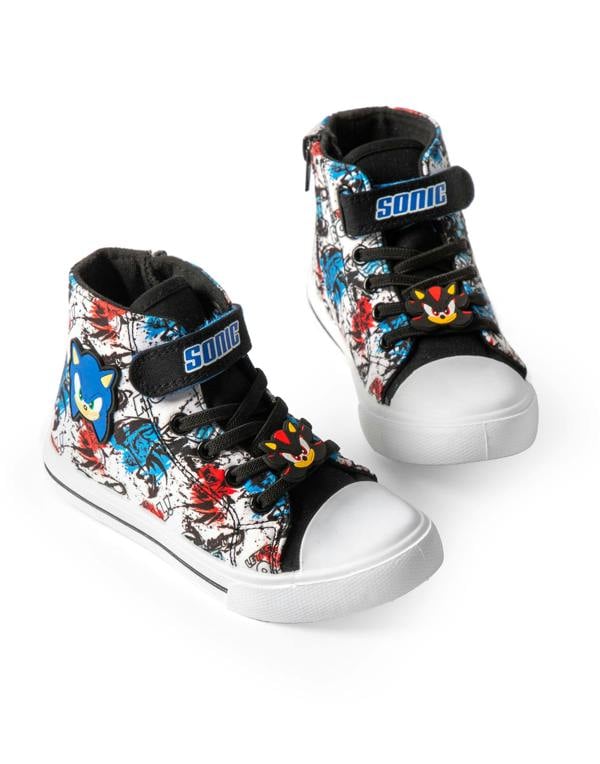 Sonic the Hedgehog Boys Multicoloured Grafitti Laced Trainers
