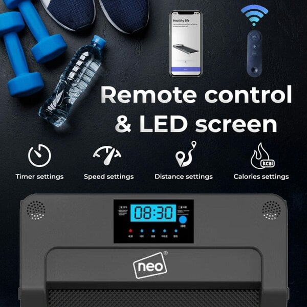 Neo Black Portable Walking Pad Treadmill