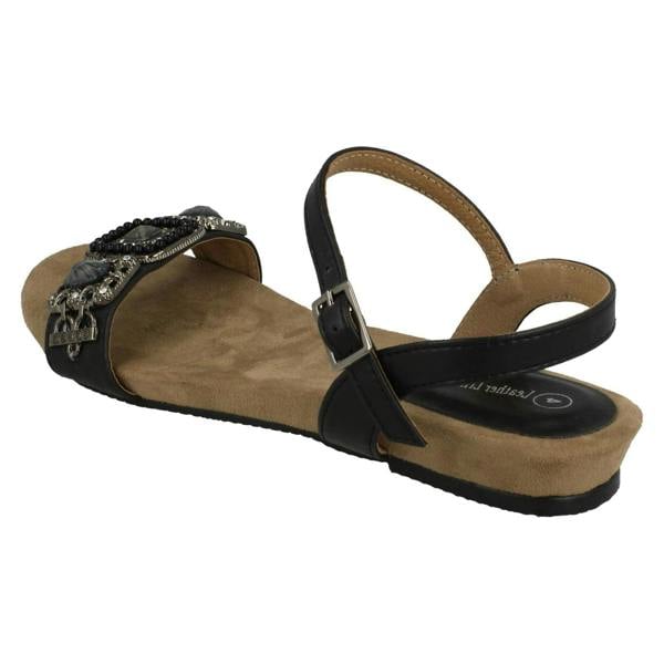Leather Collection Ladies Leather Collection Flat Mule Sandals