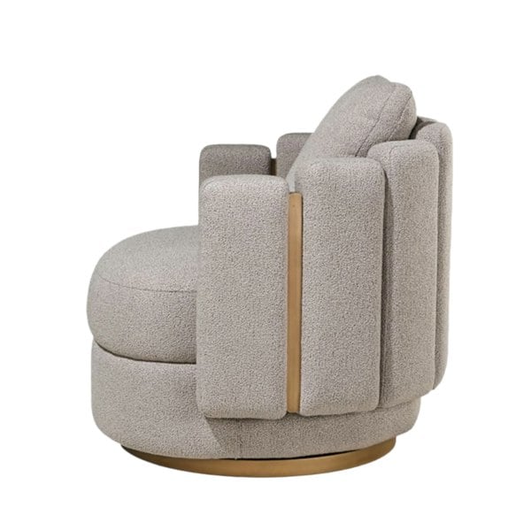 Casa Magna Contour Swivel Armchair: Opulant & Modern Style