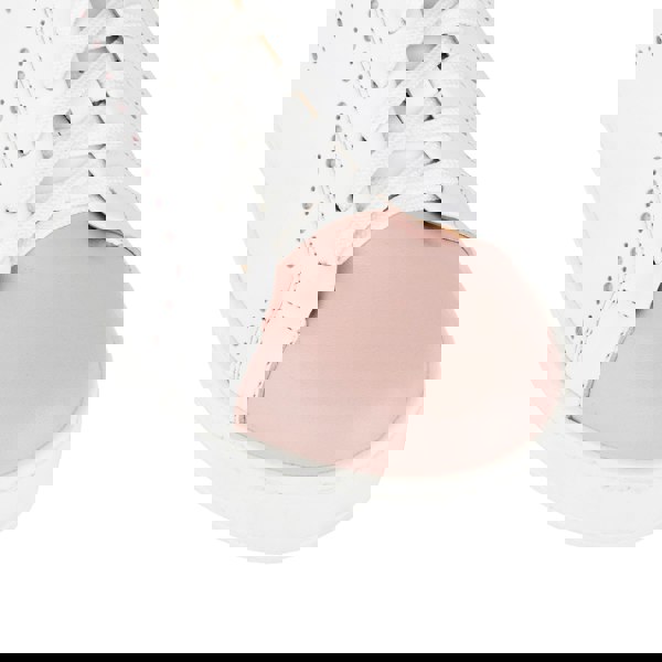 Embassy London Serena - Pink & White - Women’s Leather Trainer with Brogue Details