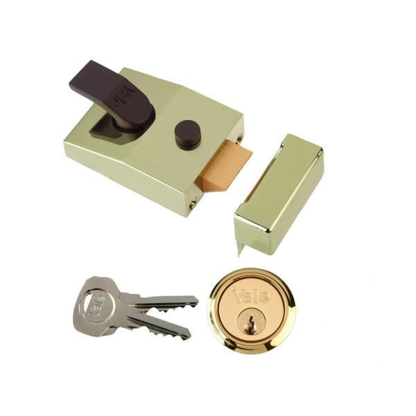 Yale Locks 89 Series Deadlocking Nightlatch - Brasslux, Chrome or Dark Metal Grey (DMG) - 