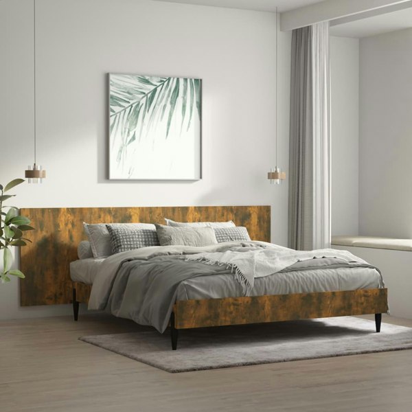 Berkfield Wall Headboard Smoked Oak 240x1.5x80 cm Engineered Wood