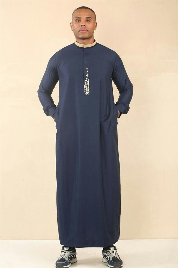 Infinity Leather Men's Thobe Arab Saudi Emirati Islamic Clothing Jubba Robe