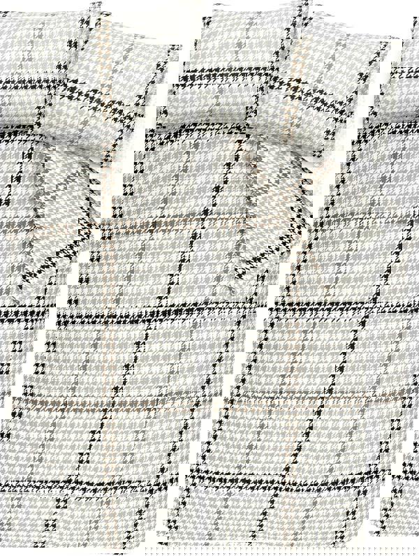 Smart Living Luxury Hounds tooth Check Brushed Cotton Duvet Cover Set - Easy Care Bedding - Natural