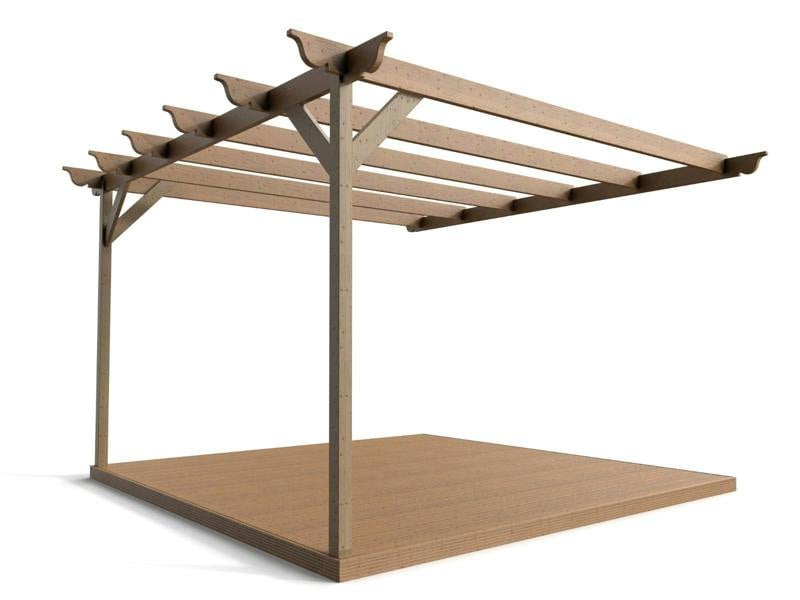 Arbor Garden Solutions Wall Mounted Pergola and Decking Kit Ovolo Design