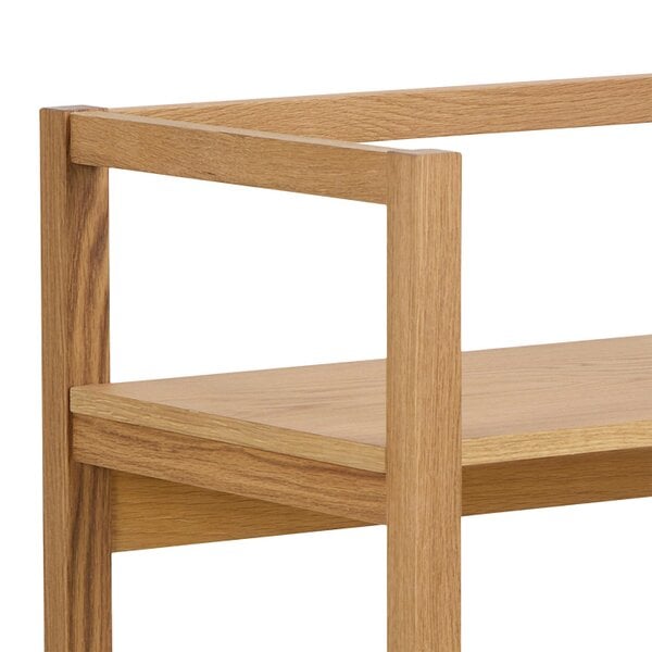Wyld Haus Kigali Rectangular 3 Shelves Oak Bookcase