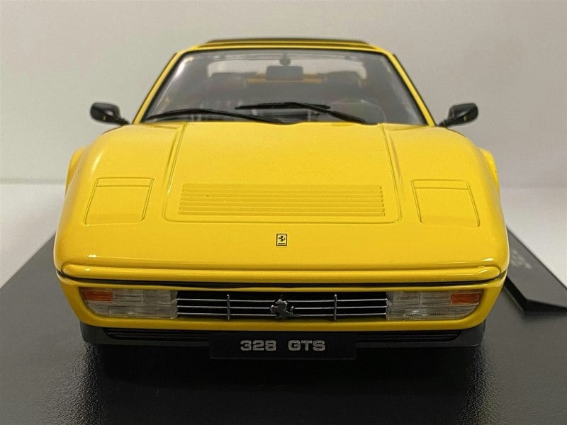 1985 ferrari 328 gts yellow 1:18 scale kk scale 180552