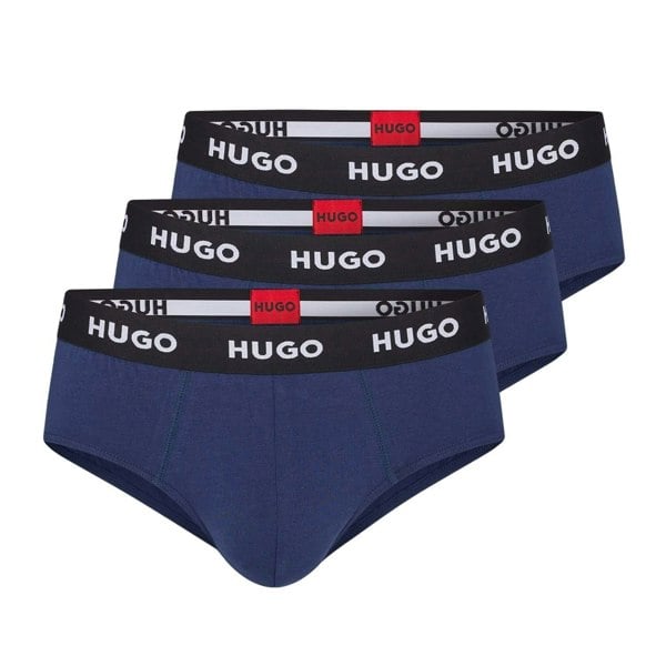 Hugo Mens Flat Locked Seams Briefs (Pack of 3) - Navy