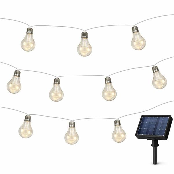 Gardenwize 10-Piece Solar String Lights – 2m Micro LED Bulb Lights