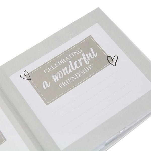 Modern Friends Forever Photo Album with Gold Foil Text - Holds 80 4x6 Pictures Image 2