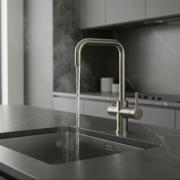 Boha Square 3-in-1 Boiling Water Tap - Brushed Steel